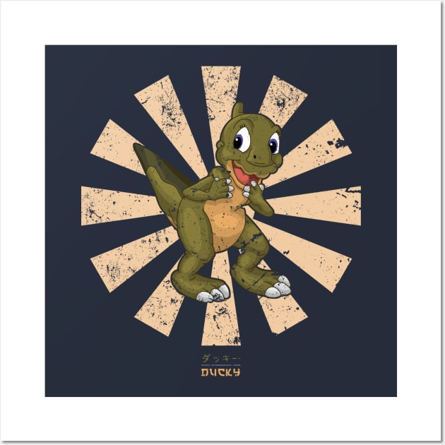 Ducky Retro Japanese Land Before Time Wall Art by Nova5